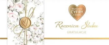 Karnet Rocznica Ślubu wymienne cyfry - Armin Style