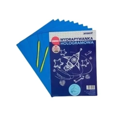 Wydrapywanka hologramowa A4 srebrno-niebieska - Penword