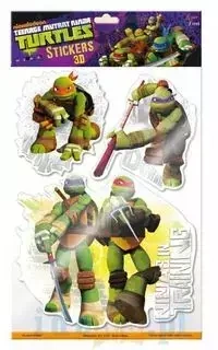 Zestaw naklejek 3D na ścianę Turtles - Euro-Trade