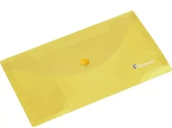Teczka kopertowa DL transparentna żółta - Titanum
