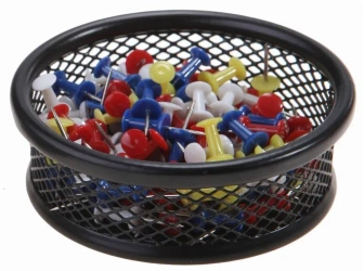 Kubek na spinacze okrągły mały czarny - NET