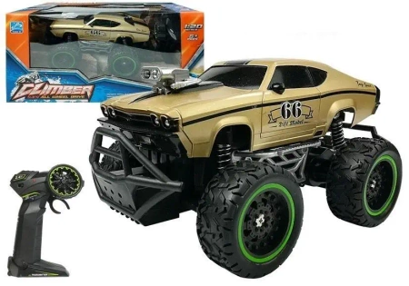 Auto zdalnie sterowane R/C 6.5 km/h złote - Leantoys