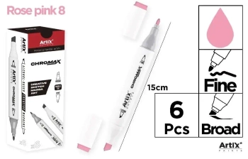Marker Chromax z 2 końcówk. rose pink 8 (6szt) - Artix