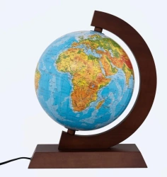 Globus fizyczny drewniana opr. podświet. 25cm SK
