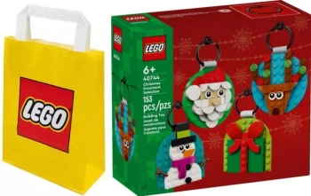 LEGO ICONIC 40744 KOLEKCJA OZDÓB ŚWIĄTECZNYCH + TORBA PAPIEROWA