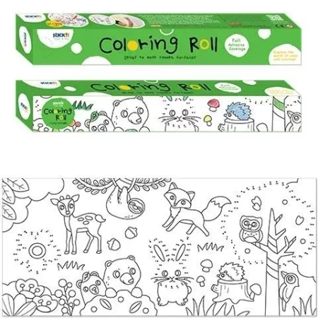 Kolorowanka samoprzylepna w rolce Zwierzęta - Stickn