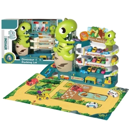 Zestaw parking Dinozaur z autami - Maksik