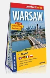 Comfort! map Warsaw 1:26 000 mapa kieszonkowa - praca zbiorowa