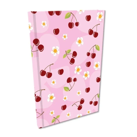 Notes A5 kratka Soft Touch Wisienki w różu - EV-Corp