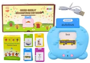 Tablet do kart edukacyjnych niebieski - Leantoys