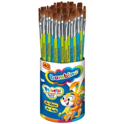 Pędzelki w kubku (40szt) BAMBINO - ST-MAJEWSKI