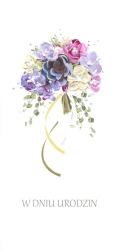 Karnet Urodziny DL U24 - Bukiet kwiatów - MAK