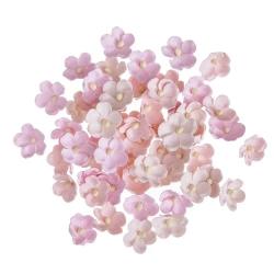 Kwiaty papierowe różowe 2cm 60szt - Dalprint dpCraft