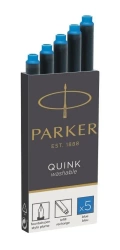 Naboje z atramentem Quink niebieskie zmywalne 5szt - Parker