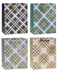 Torebka ozdobna 26x32x10cm hot-stamp mix ROZETTE