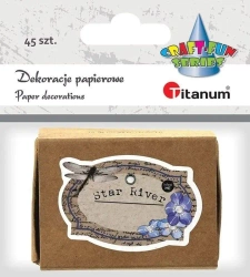 Dekoracje kartonowe notatki w pudełku 45szt - Titanum