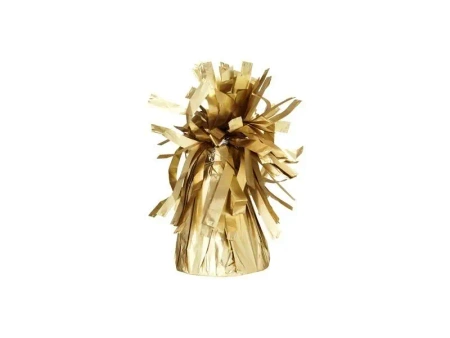 Ciężarek do balonów foliowy elegancki złoty 4szt - PartyDeco