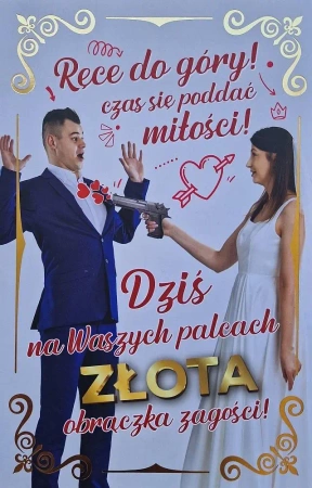 Karnet Ślub - Pistolet - YEKU
