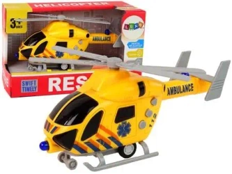 Helikopter ratunkowy ambulans żółty dźwięk światła - Leantoys
