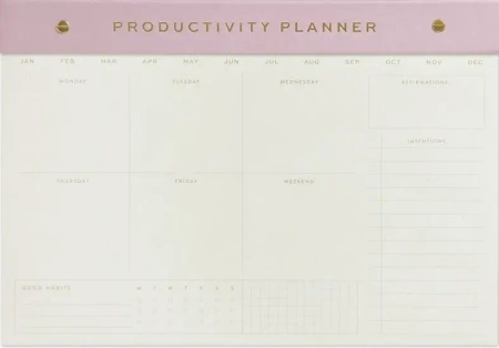 Notatnik na biurko Lilac - Productivity Planner - Designworks Ink
