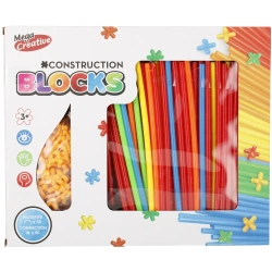 Klocki konstrukcyjne słomki 100 elementów. Mega creative 483251