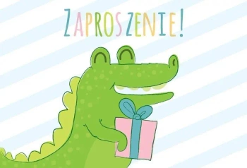 Zaproszenie ZZ-072 Krokodyl (5 szt.) - Kukartka