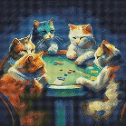 Diamentowa mozaika - Futrzaki hazardu 40x40cm - Ideyka