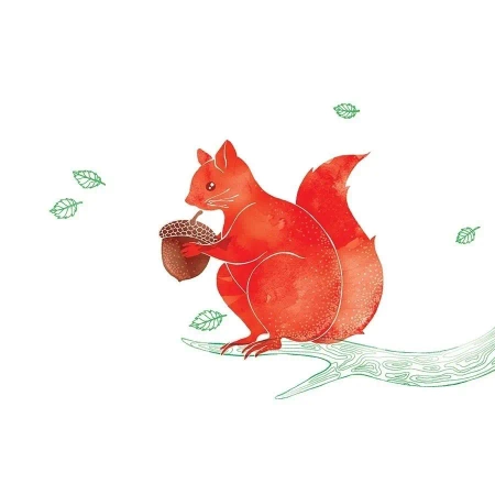 Karnet Swarovski kwadrat CL2615 Wiewiórka - Clear Creations