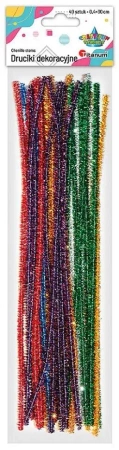 Druciki metalizowane 0,4x30cm 40szt - Titanum