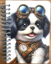 Kołonotatnik ozdobny A7/64K gładki Pies - Fresh