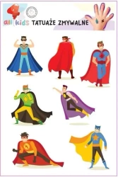 Tatuaże zmywalne dla dzieci Superbohaterowie - All4Kids