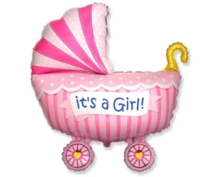 Balon foliowy 61cm Wózek dla dziewczynki - Godan