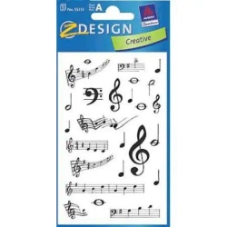 Naklejki papierowe - nuty - Zdesign