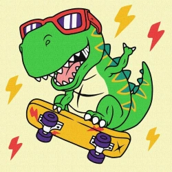 Malowanie po numerach - Fajny dinozaur Kids - Ideyka