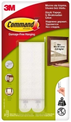 Rzepy do wieszania obrazów  Command duże białe 2 szt.