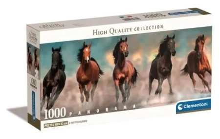 Puzzle 1000 Panorama Horses - Clementoni