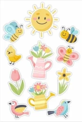 Dekoracje okienne wiosenne 02 dwustronne 11szt - LearnHow