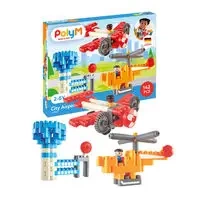 Klocki konstrukcyjne, Lotnisko, 142 el., 2+, PolyM