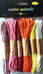 Sznurki papierowe 6 kolorów - Galeria Hobby
