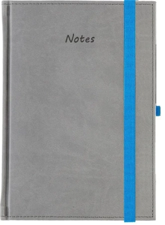 Notes A5 kratka Vivella z gumką szary - Wokół Nas