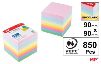 Karteczki 90x90mm kolorowe 850szt - MP Main Paper
