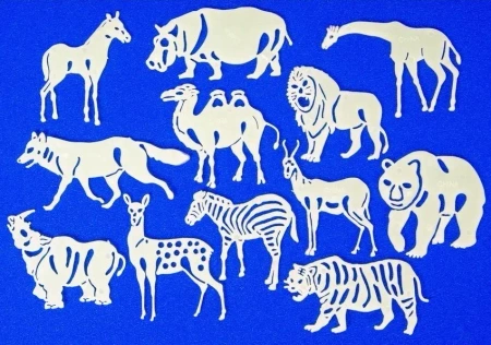 Naklejki fluorescencyjne - Safari 9szt - Fandy