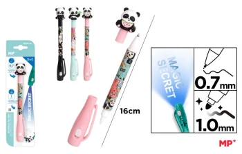 Długopis Szpiegowski UV z podwójną końcówką 0.7/1.0mm Panda 1szt.mix - MP Main Paper