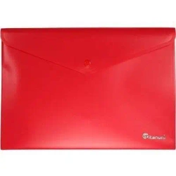 Teczka kopertowa A4 pozioma czerwona - Titanum