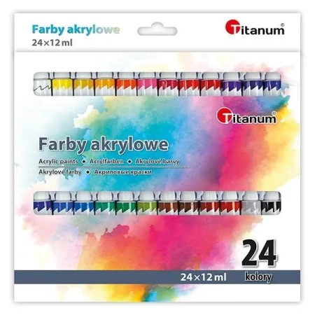 Farby akrylowe 24 kolory - Titanum