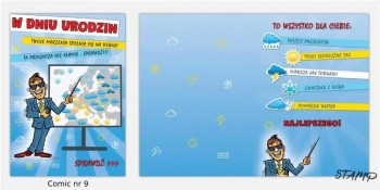 Karnet Comic B6 + koperta wzór nr 09 Urodziny - Stamp