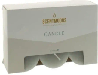 Rustykalna świeca w kolorze Grey 5x5cm 6szt - ScentMoods