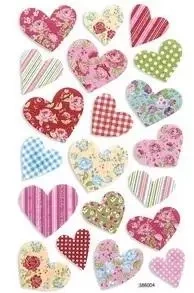 Naklejki z pianki serca 20szt - Dalprint dpCraft