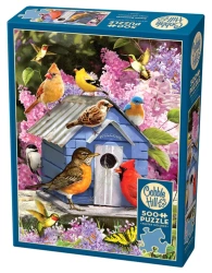 Puzzle 500 Wiosenny domek dla ptaków 112649 - Cobble Hill