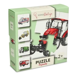 Puzzle 4-elementowe Pojazdy - Mama Maluje